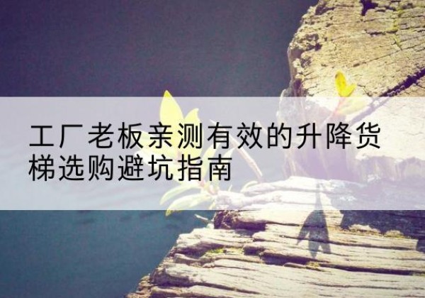 剑河升降货梯怎么选-工厂老板亲测有效的升降货梯选购避坑指南